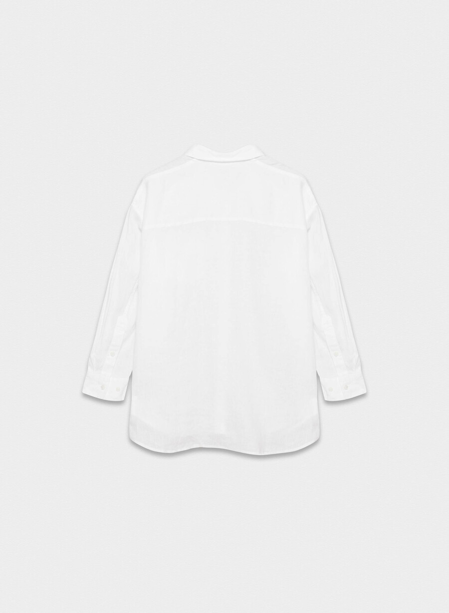 reminisce relaxed leinenhemd weiss