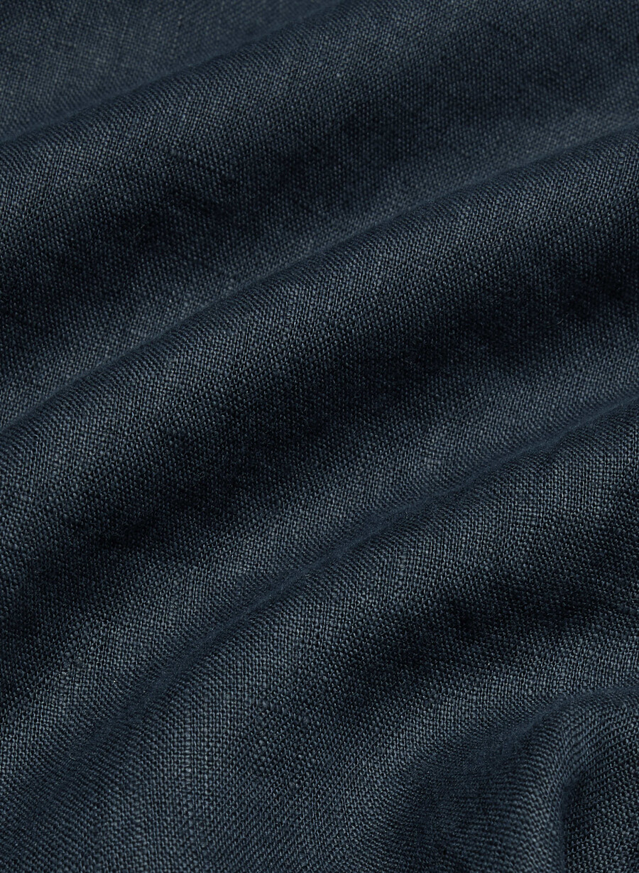 reminisce relaxed leinenhemd dunkelblau