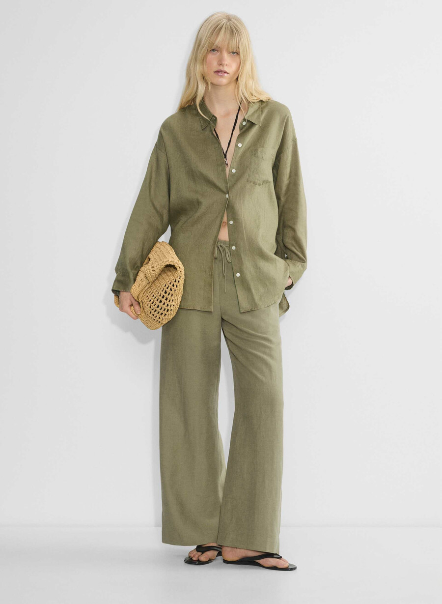 reminisce relaxed leinenhemd sundried olive