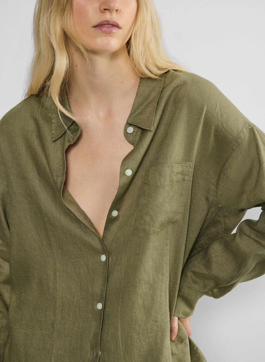 reminisce relaxed leinenhemd sundried olive