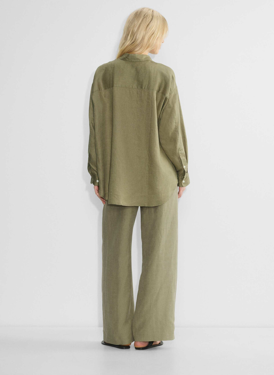 reminisce relaxed leinenhemd sundried olive