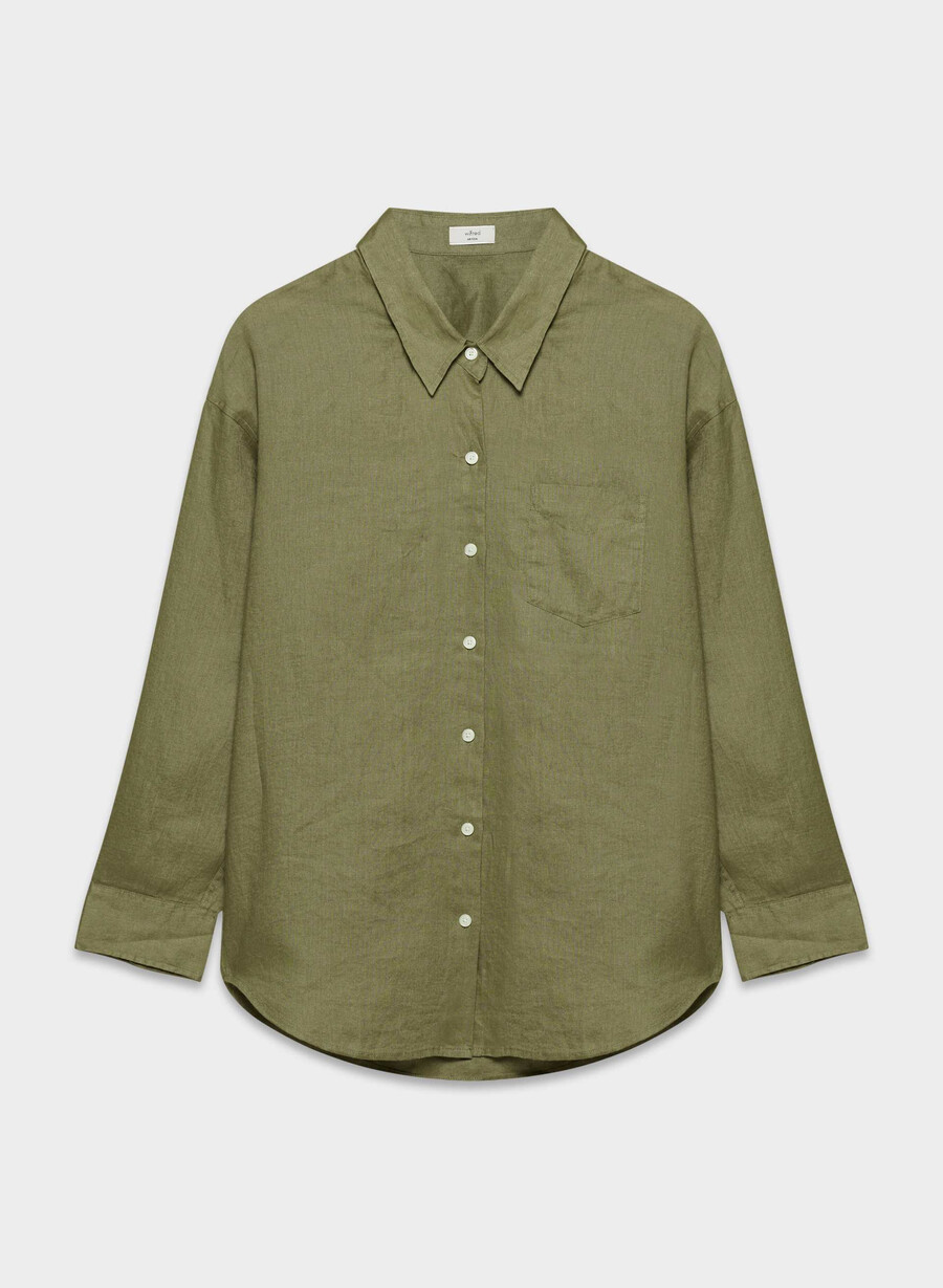 reminisce relaxed leinenhemd sundried olive
