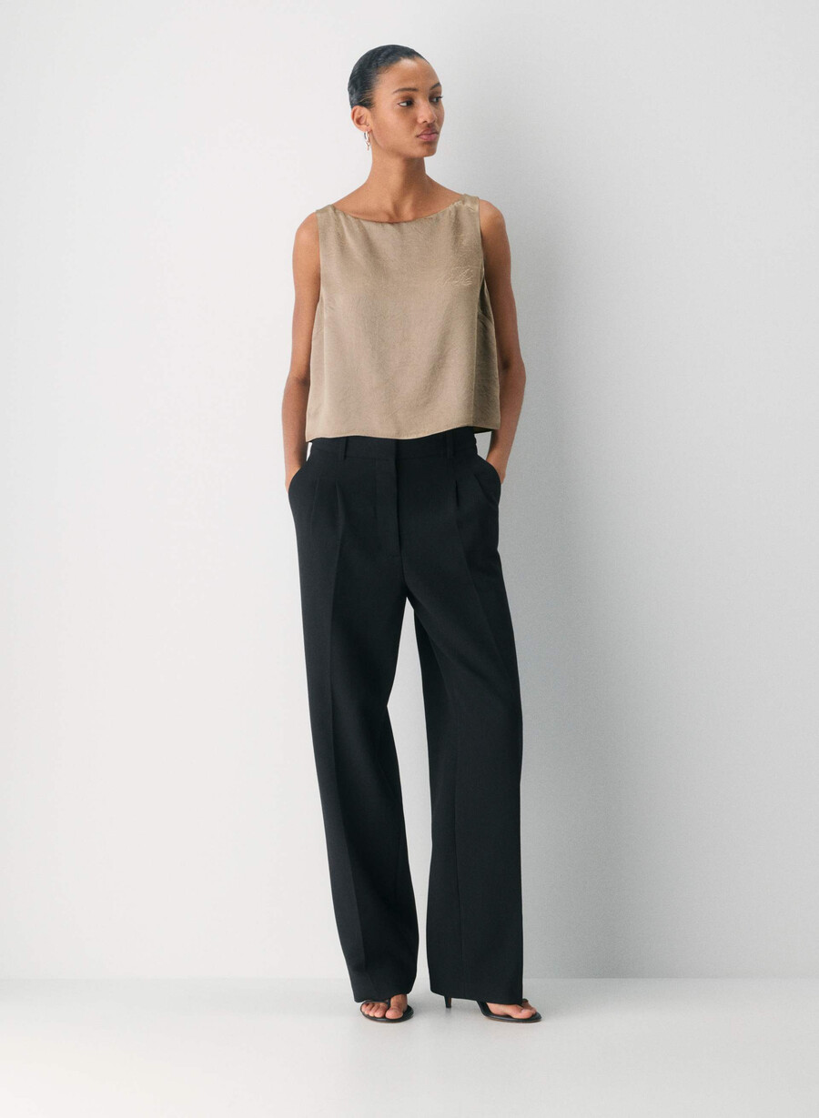 raffiniertes satin-top nomad taupe