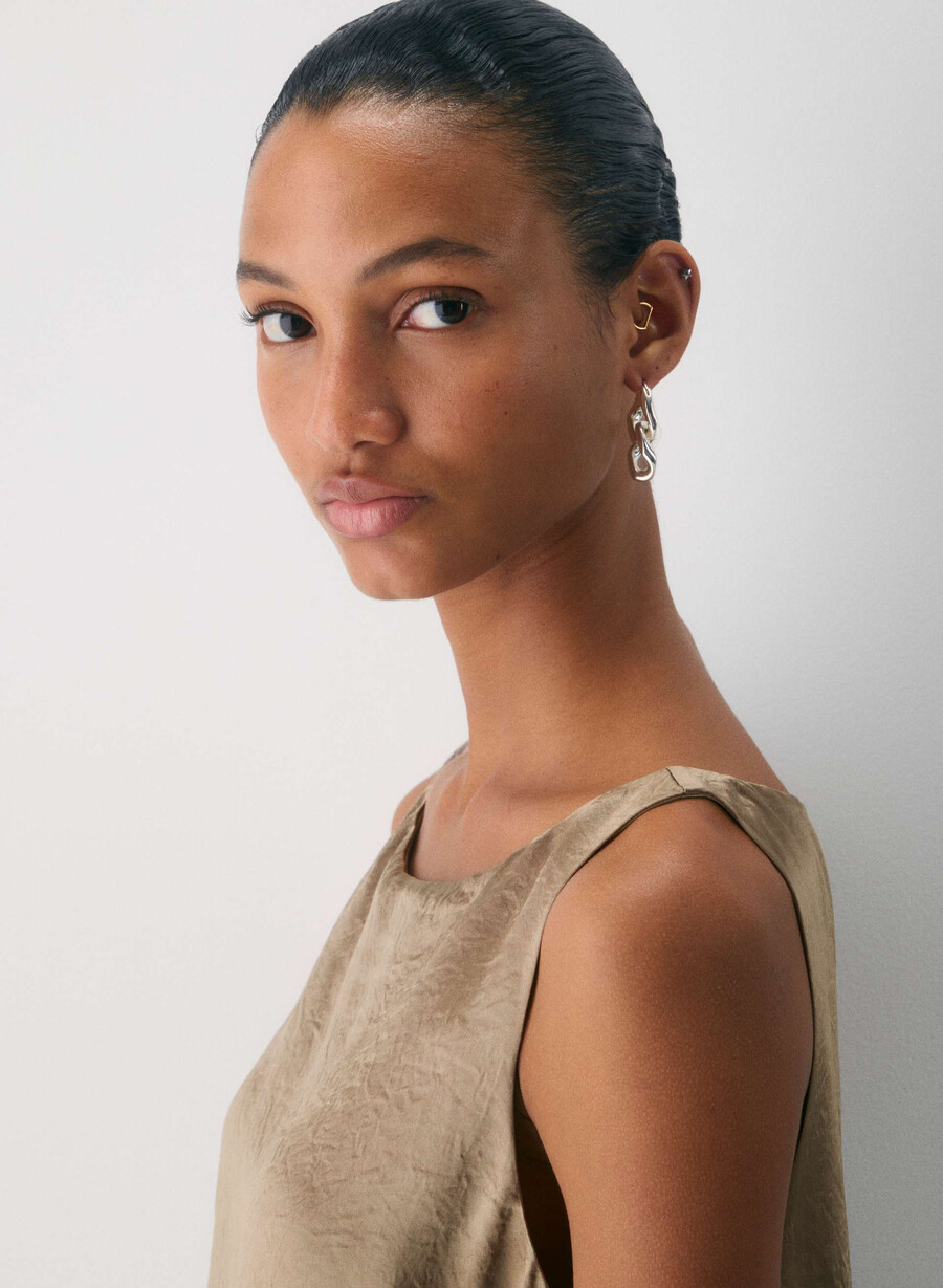 raffiniertes satin-top nomad taupe