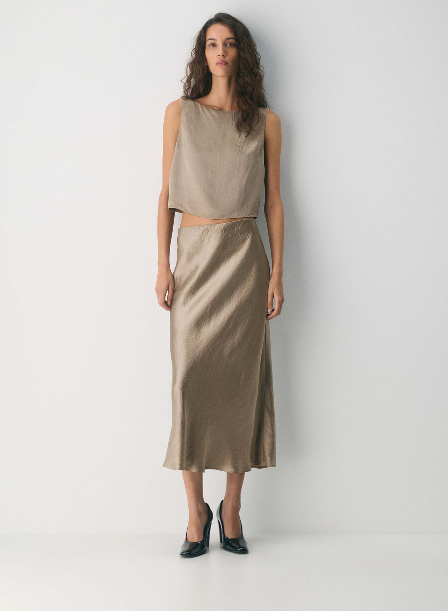 raffiniertes satin-top denude