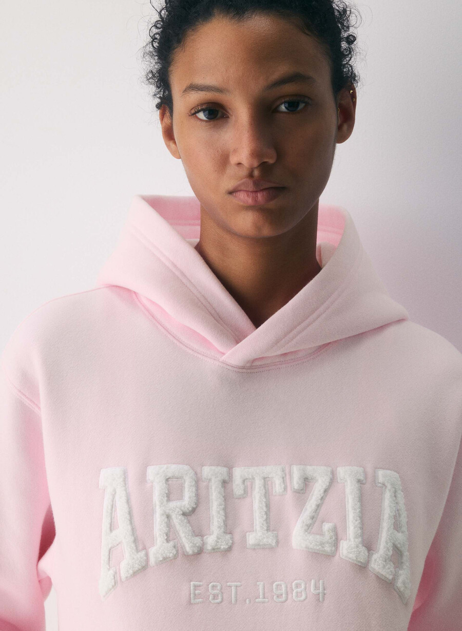 kuscheliger sweatfleece-hoodie villa pink weiss