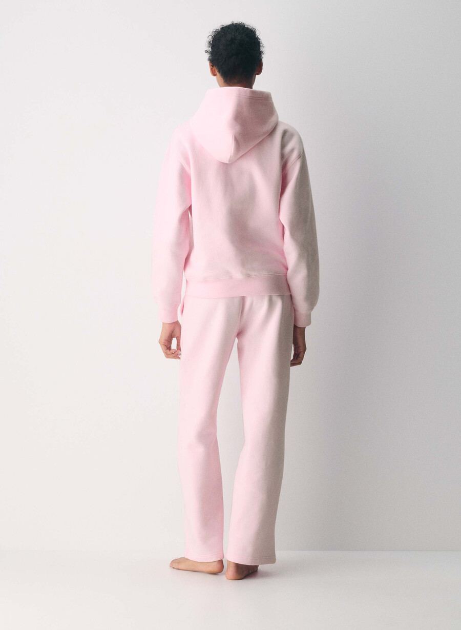 kuscheliger sweatfleece-hoodie villa pink weiss