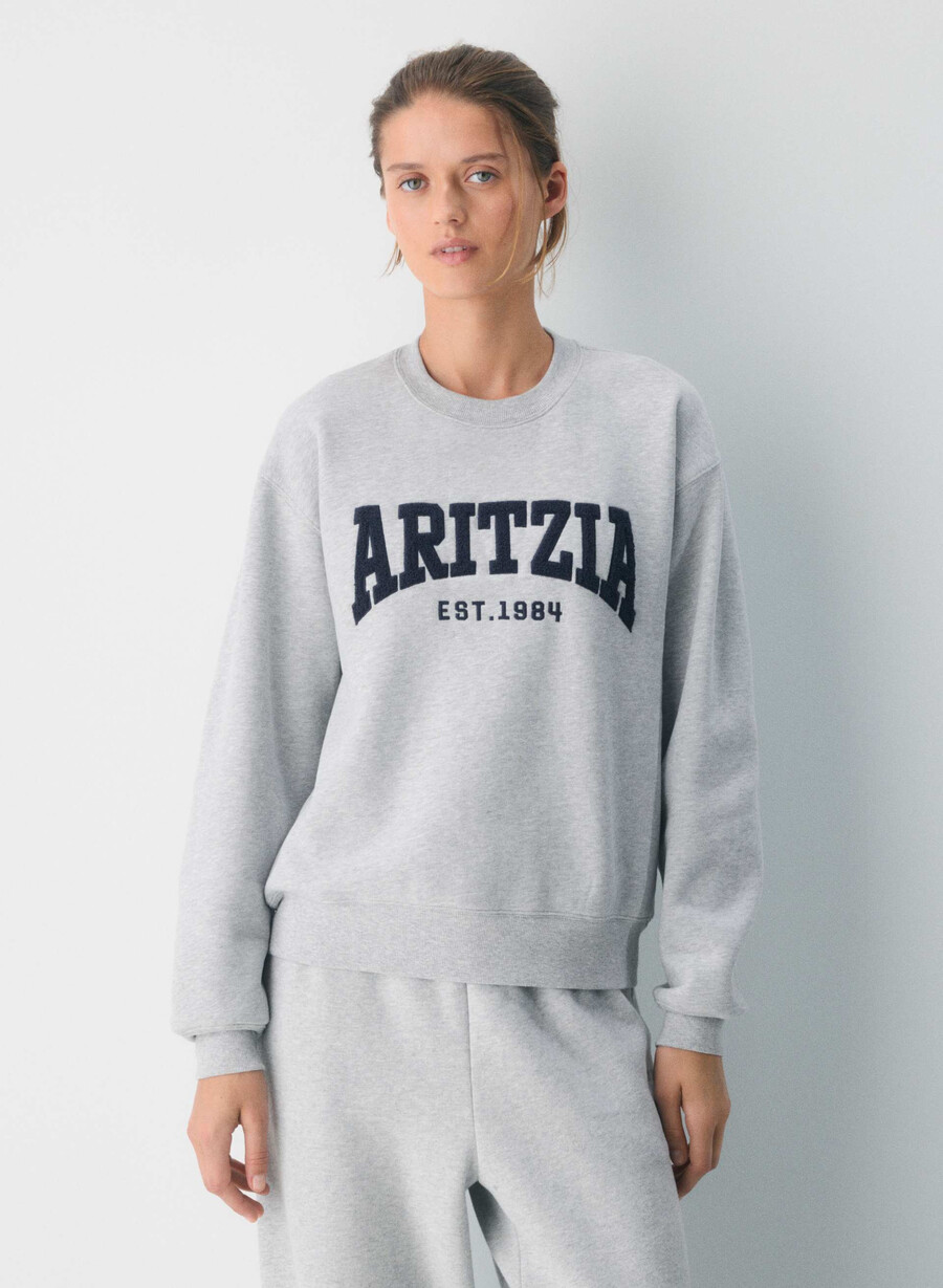 kuscheliges sweatfleece-sweatshirt mit rundhalsausschnitt farbe chromadmiral