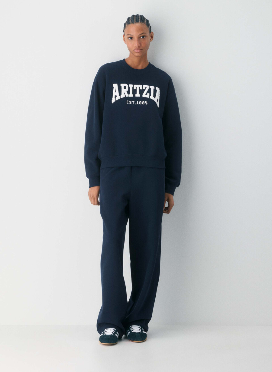 kuscheliges sweatfleece-sweatshirt mit rundhalsausschnitt farbe admiralhellbirke