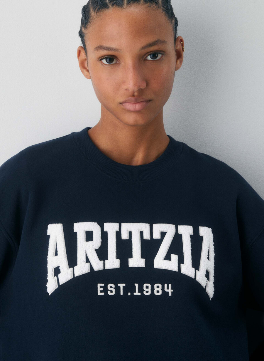 kuscheliges sweatfleece-sweatshirt mit rundhalsausschnitt farbe admiralhellbirke