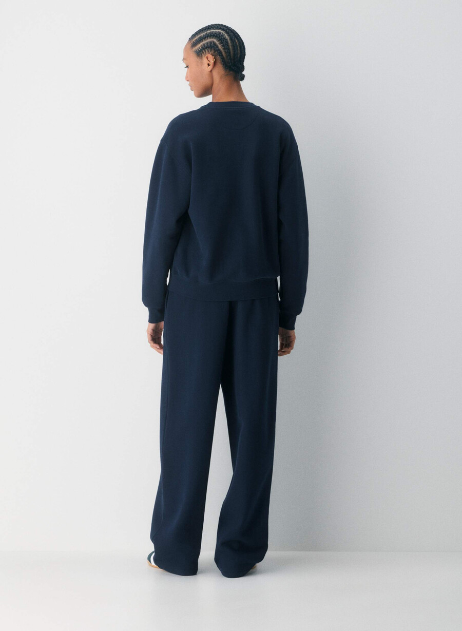 kuscheliges sweatfleece-sweatshirt mit rundhalsausschnitt farbe admiralhellbirke