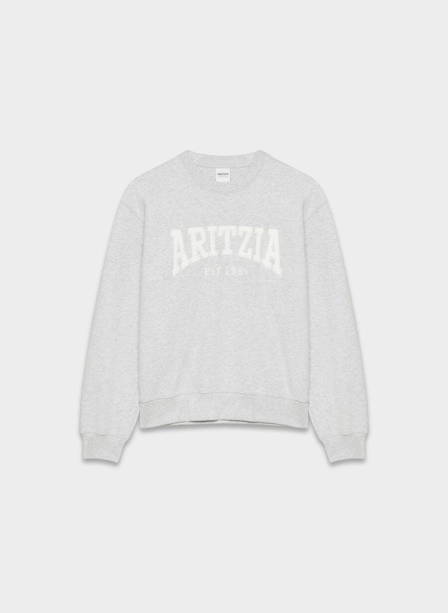 kuscheliges sweatfleece-sweatshirt mit rundhalsausschnitt farbe chromhellbirke