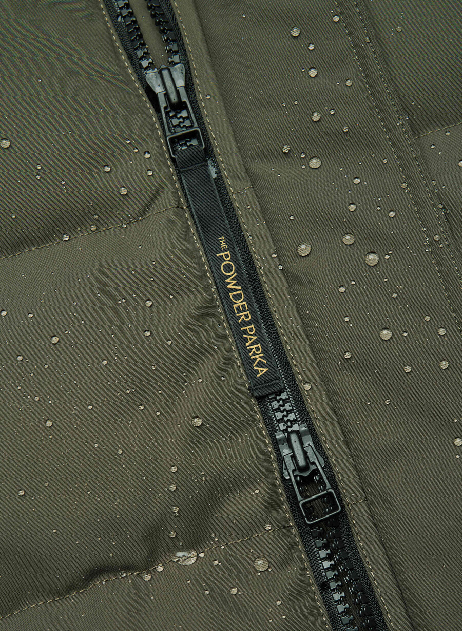 der powder parka – coldstop dunkeloliv