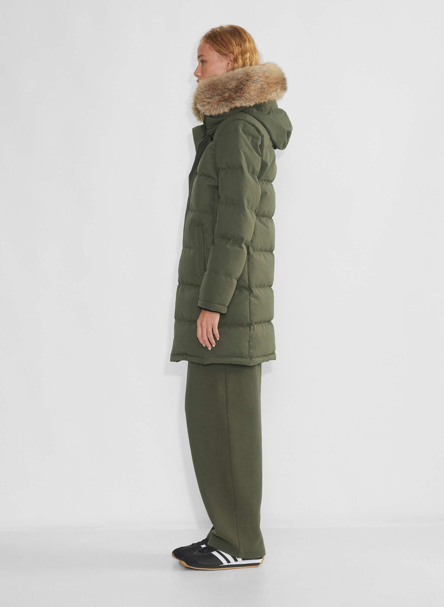 der powder parka – coldstop dunkeloliv