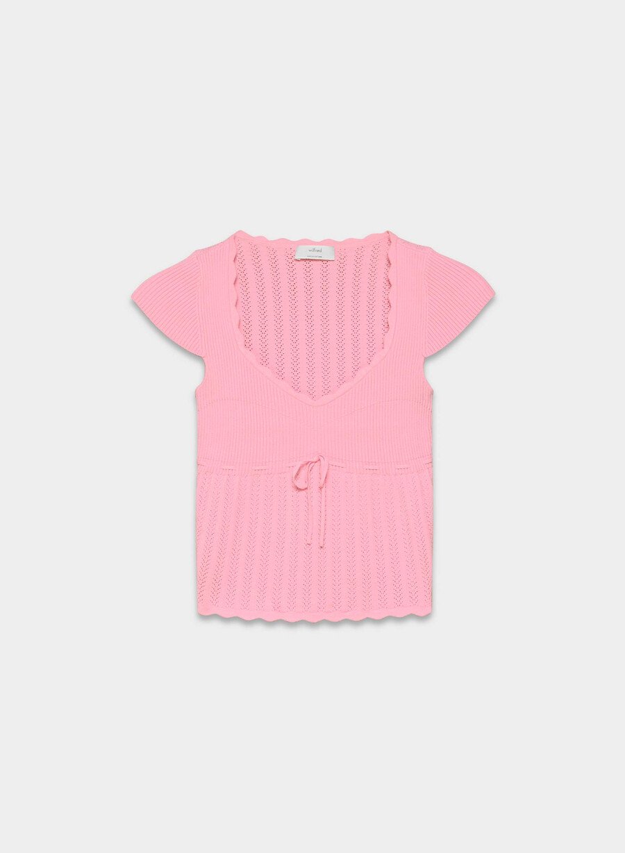 soloist sweater - wonder yarn jellybean pink