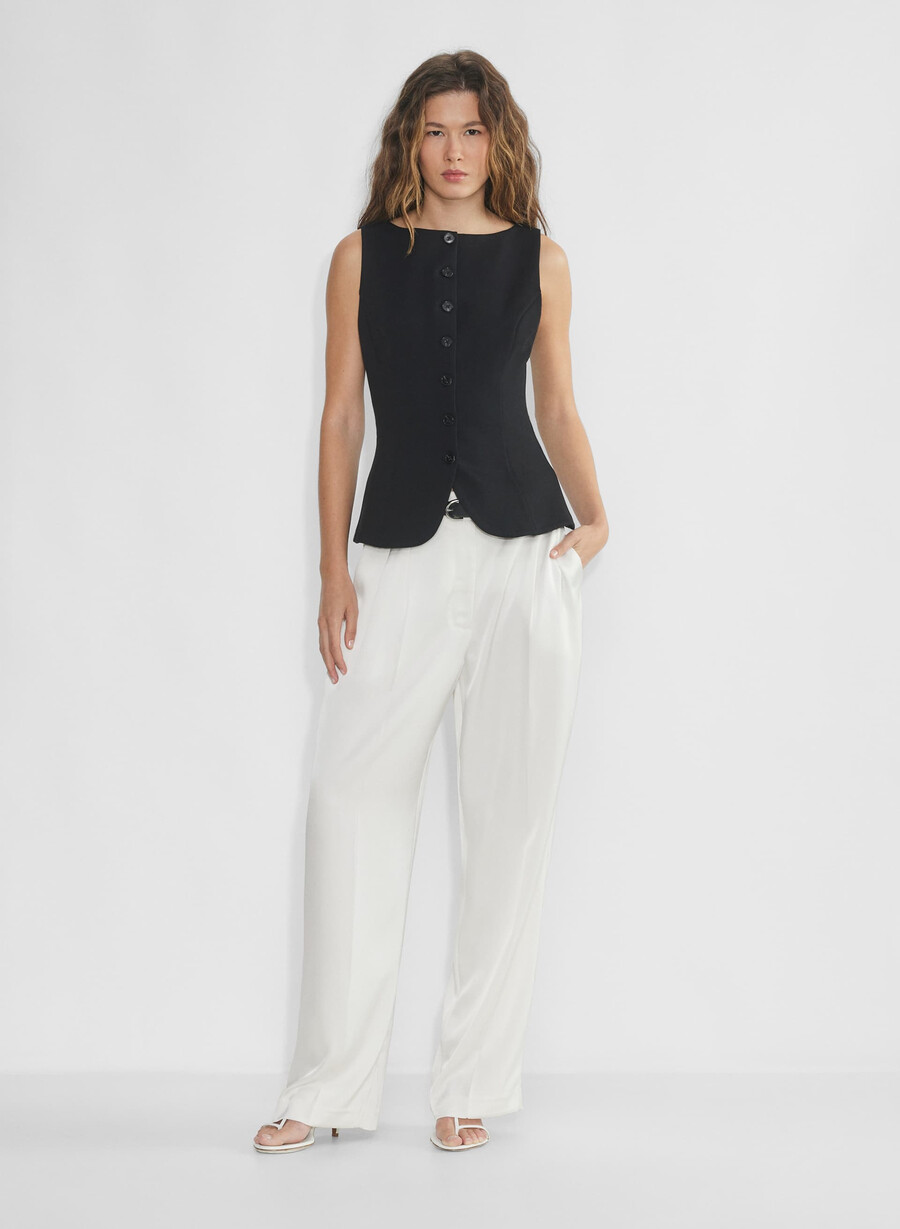 die effortless pant satin light birch