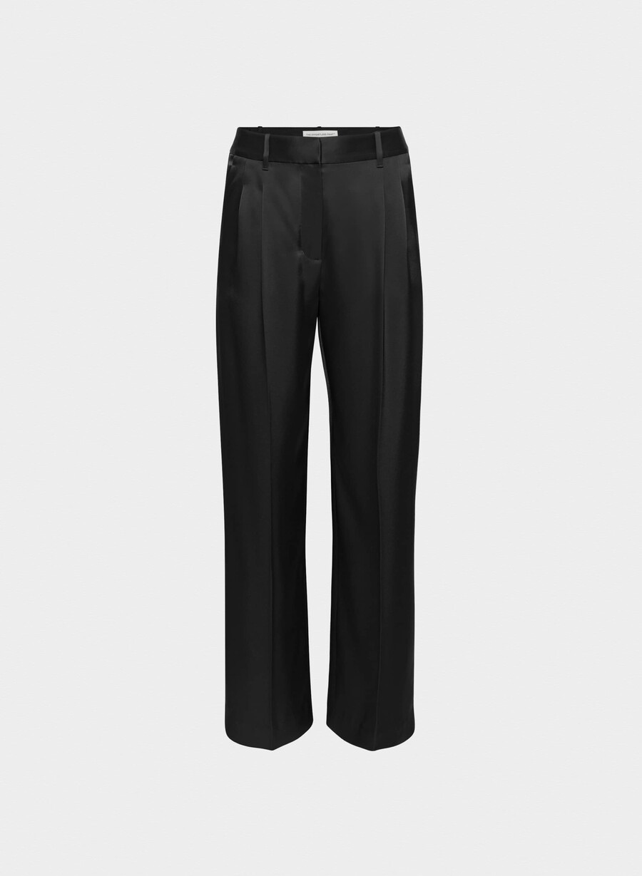 die mühelose hose satin schwarz