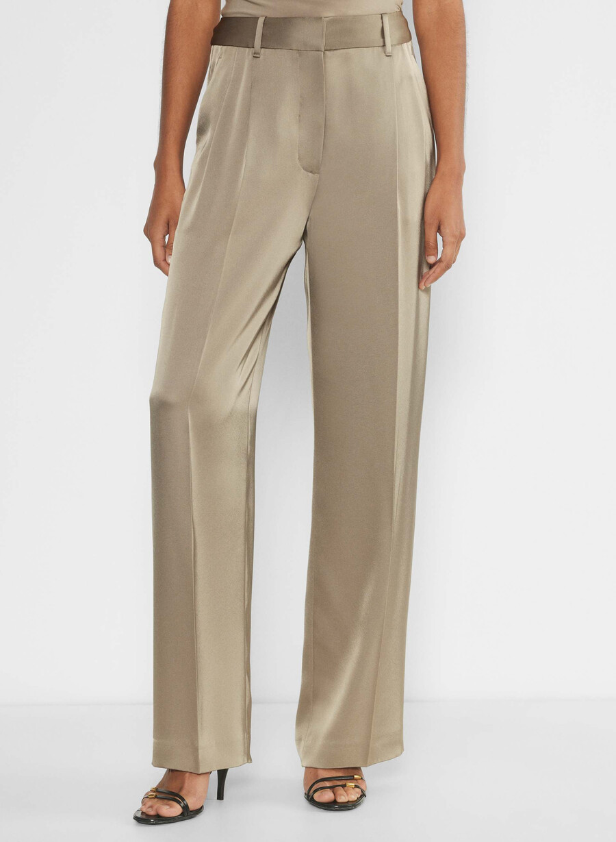 die mühelose hose satin nomad taupe