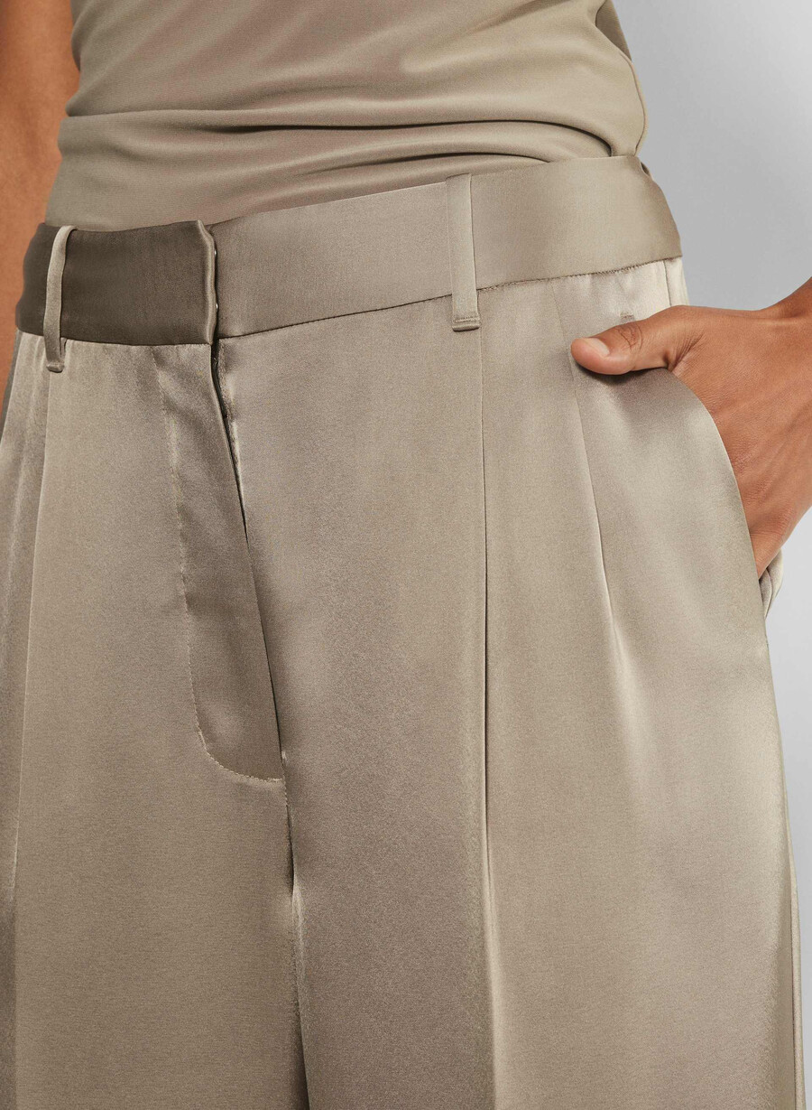 die mühelose hose satin nomad taupe