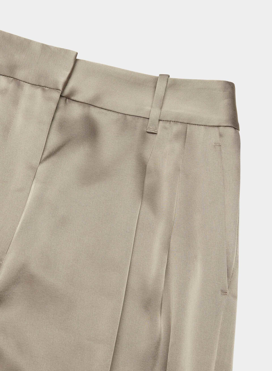 die mühelose hose satin nomad taupe