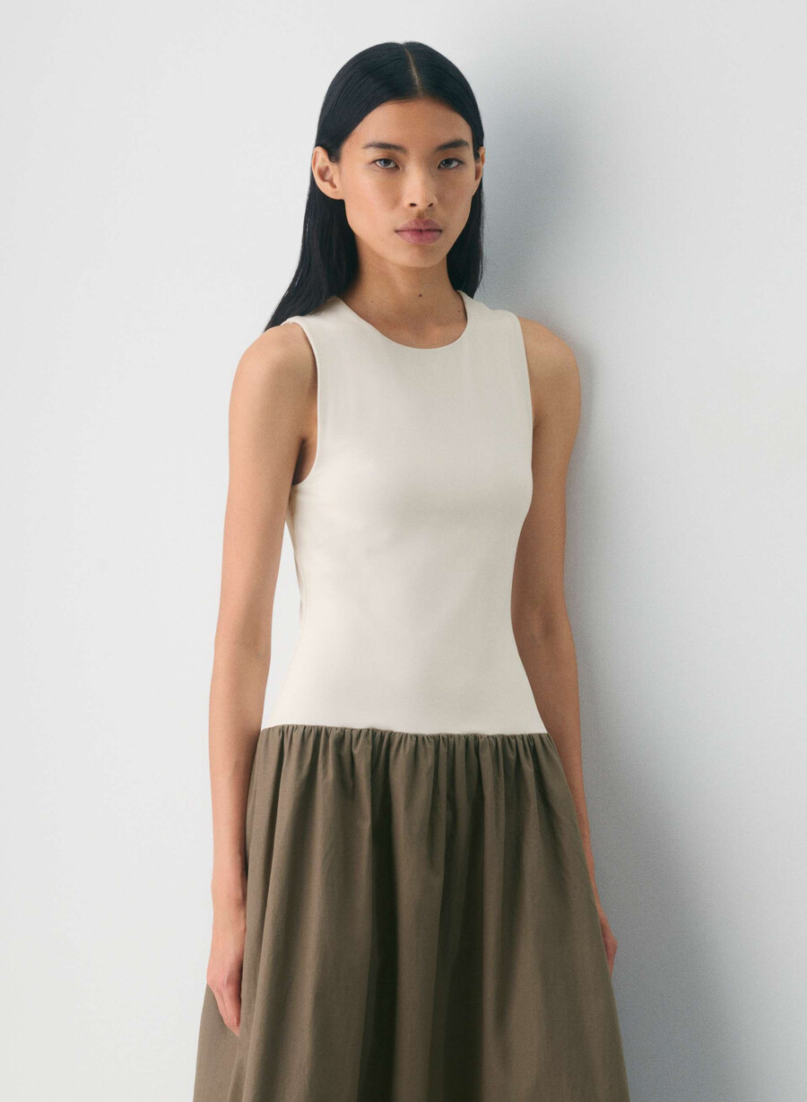 weltgewandtes popeline-kleid cola taupe lt birch