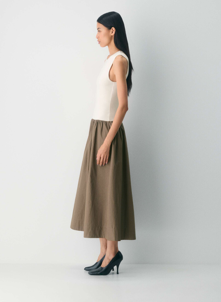 weltgewandtes popeline-kleid cola taupe lt birch