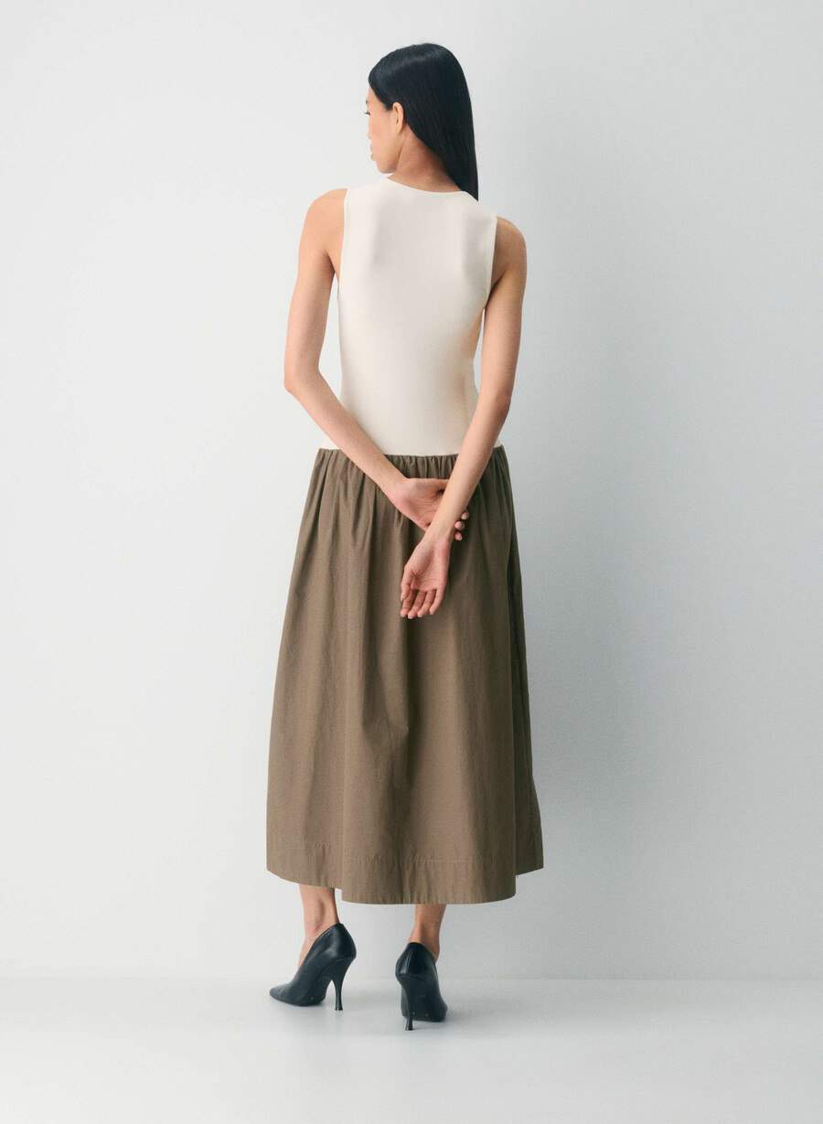 weltgewandtes popeline-kleid cola taupe lt birch
