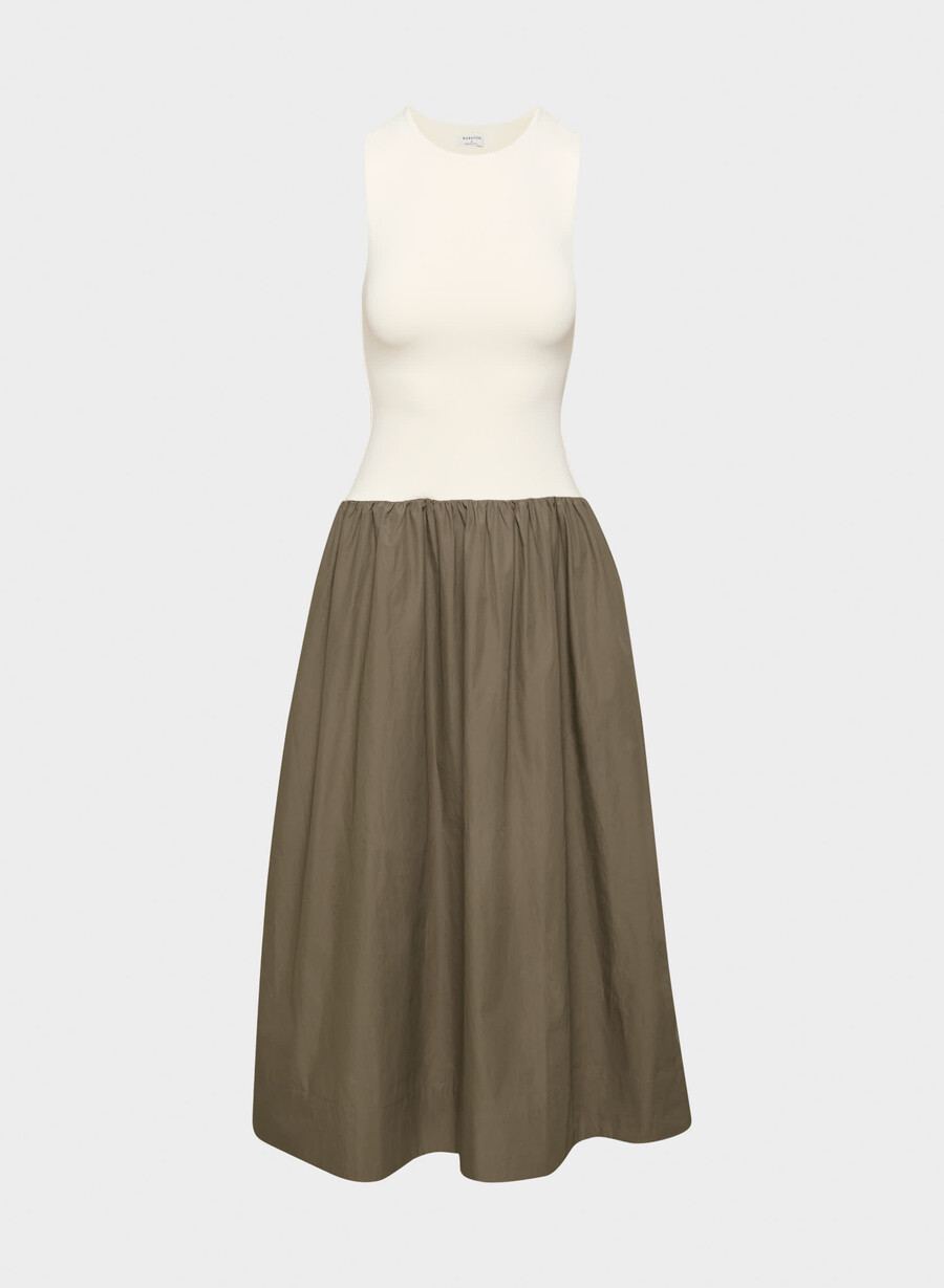 weltgewandtes popeline-kleid cola taupe lt birch