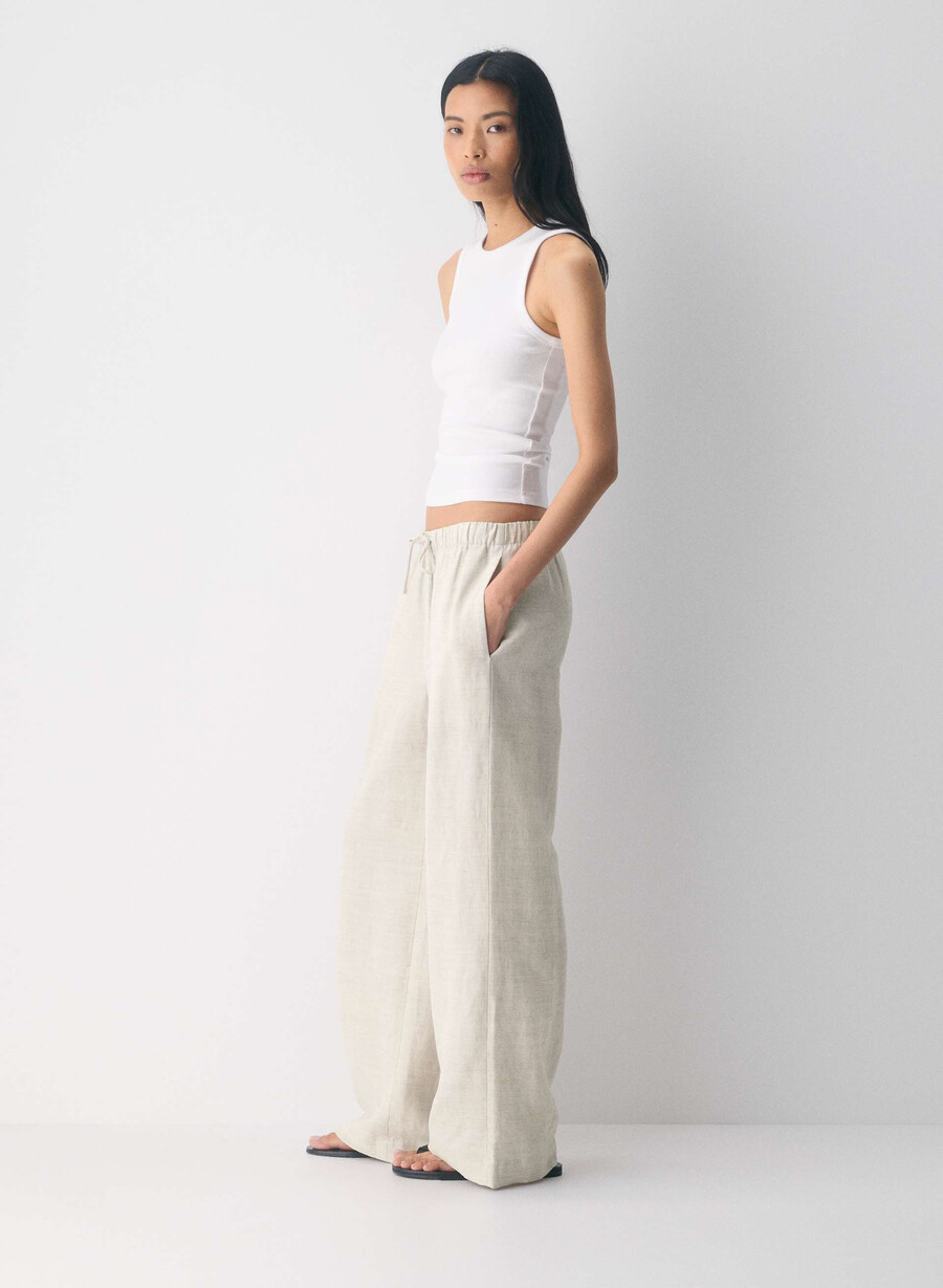 cruiselinen lodge hose undyed ecru