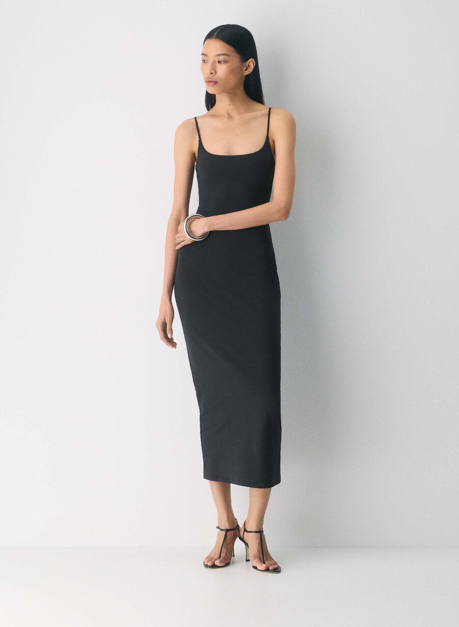 original contour summon maxi cami dress schwarz