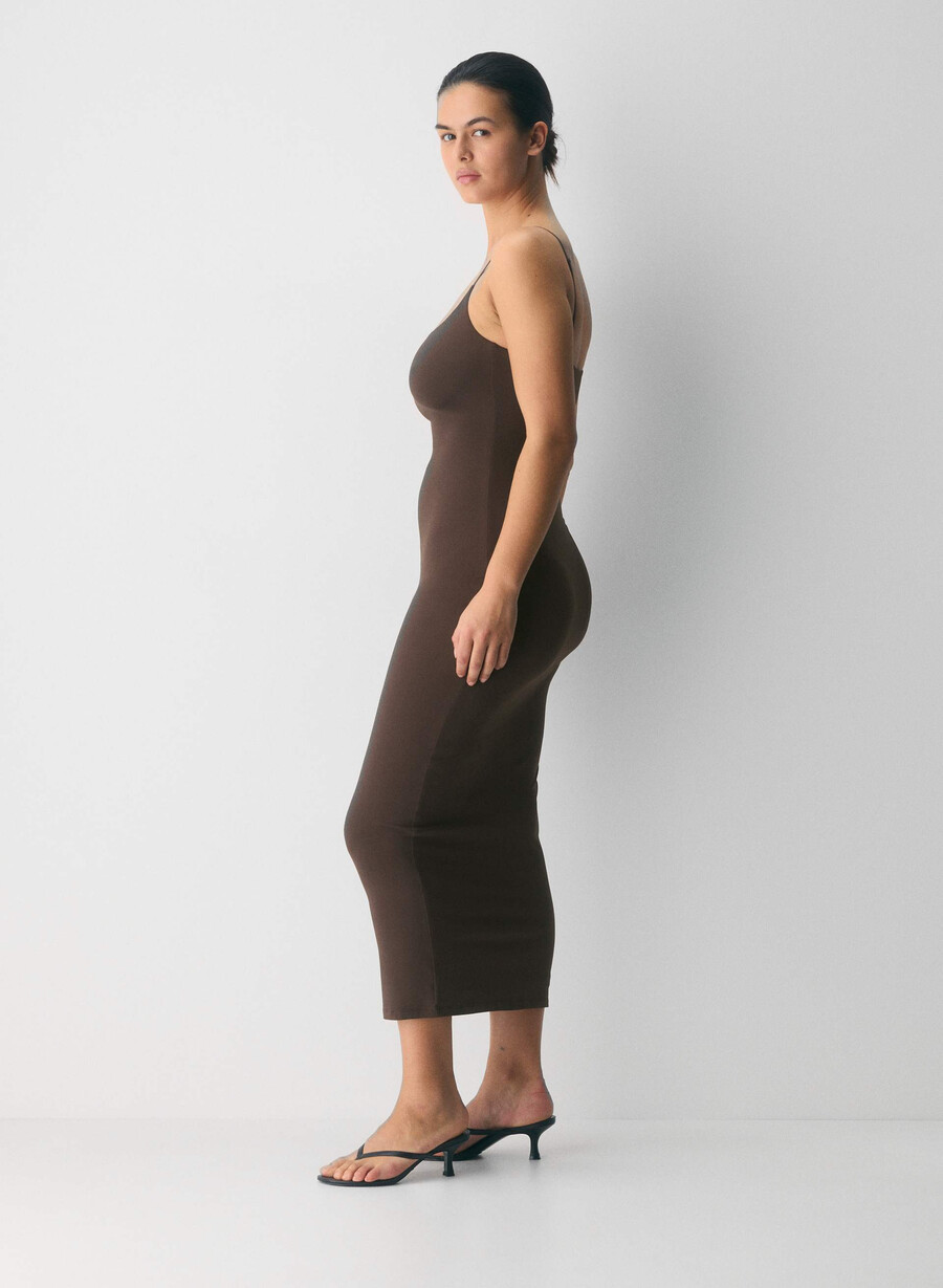 original contour summon maxi cami dress rich mocha brown