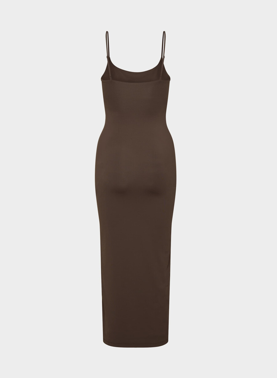 original contour summon maxi cami dress rich mocha brown