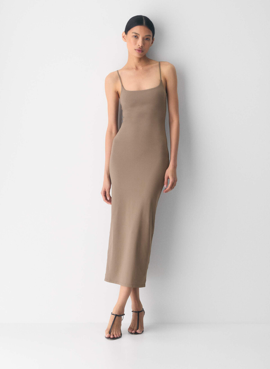 original contour summon maxi cami dress folio brown