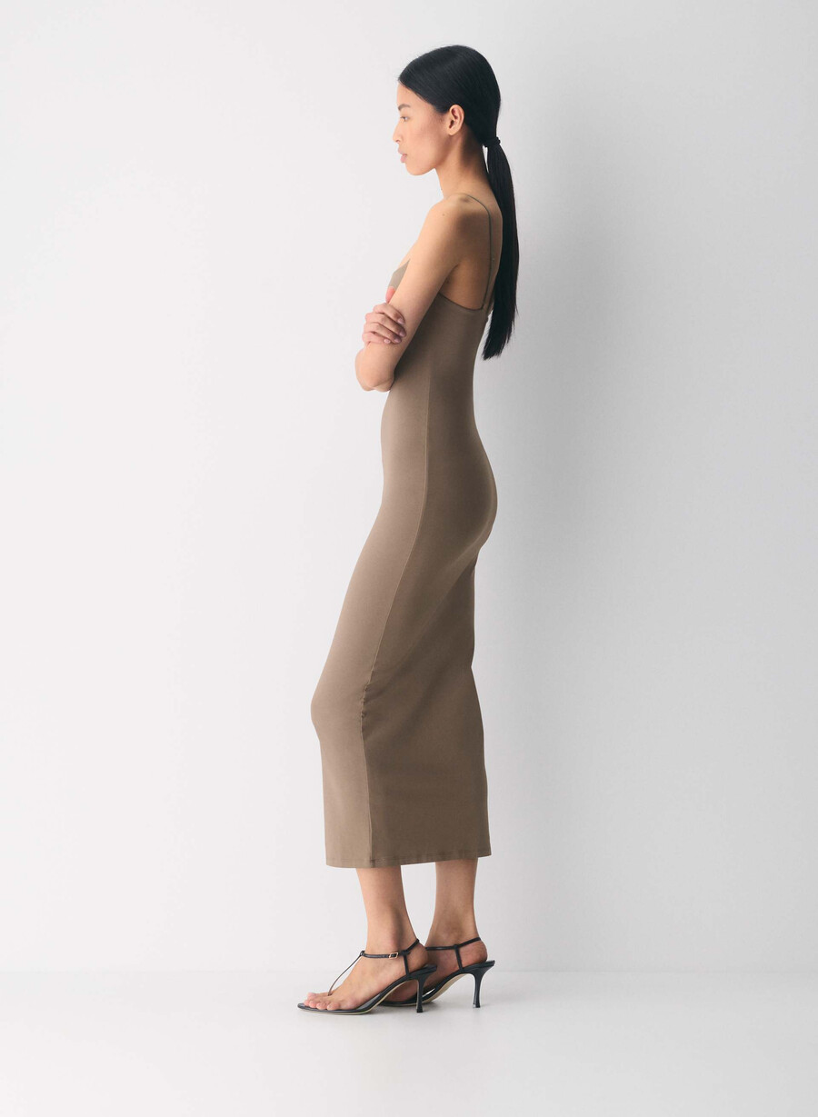 original contour summon maxi cami dress folio brown