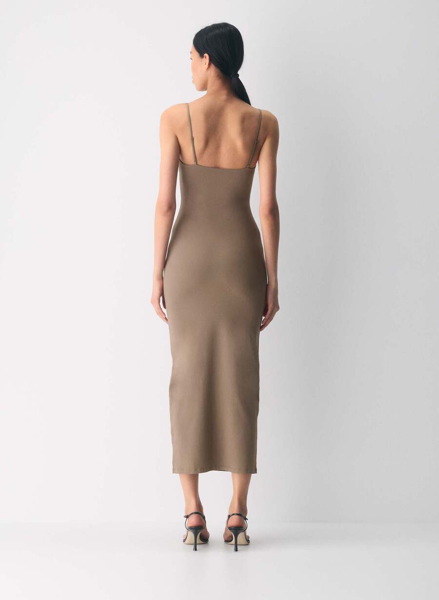 original contour summon maxi cami dress folio brown
