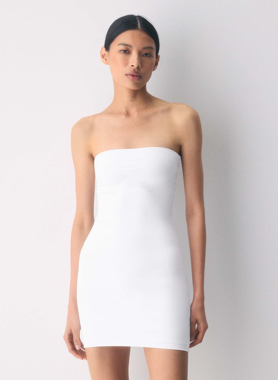 original contour enrapture mini-schlauchkleid strahlend weiß