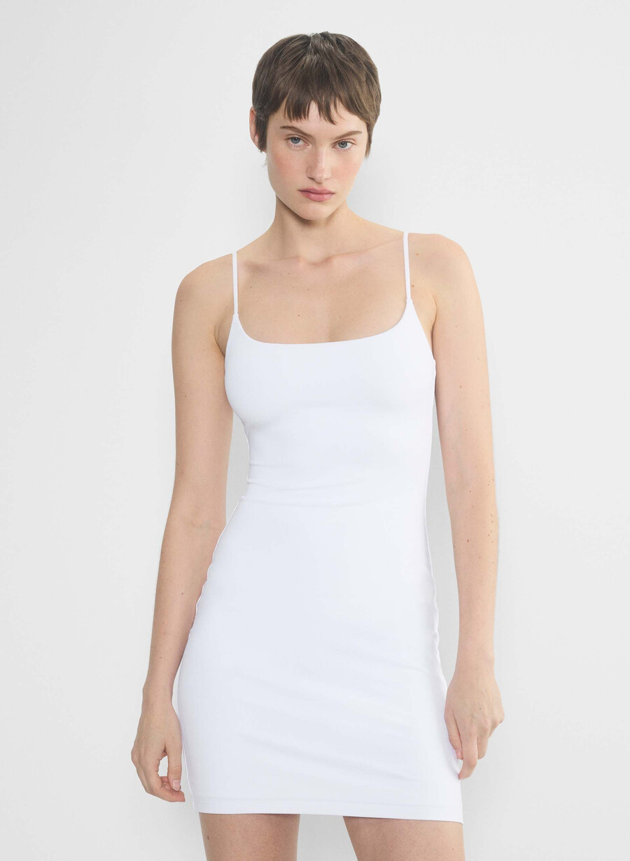original contour squareneck cami minikleid strahlend weiß