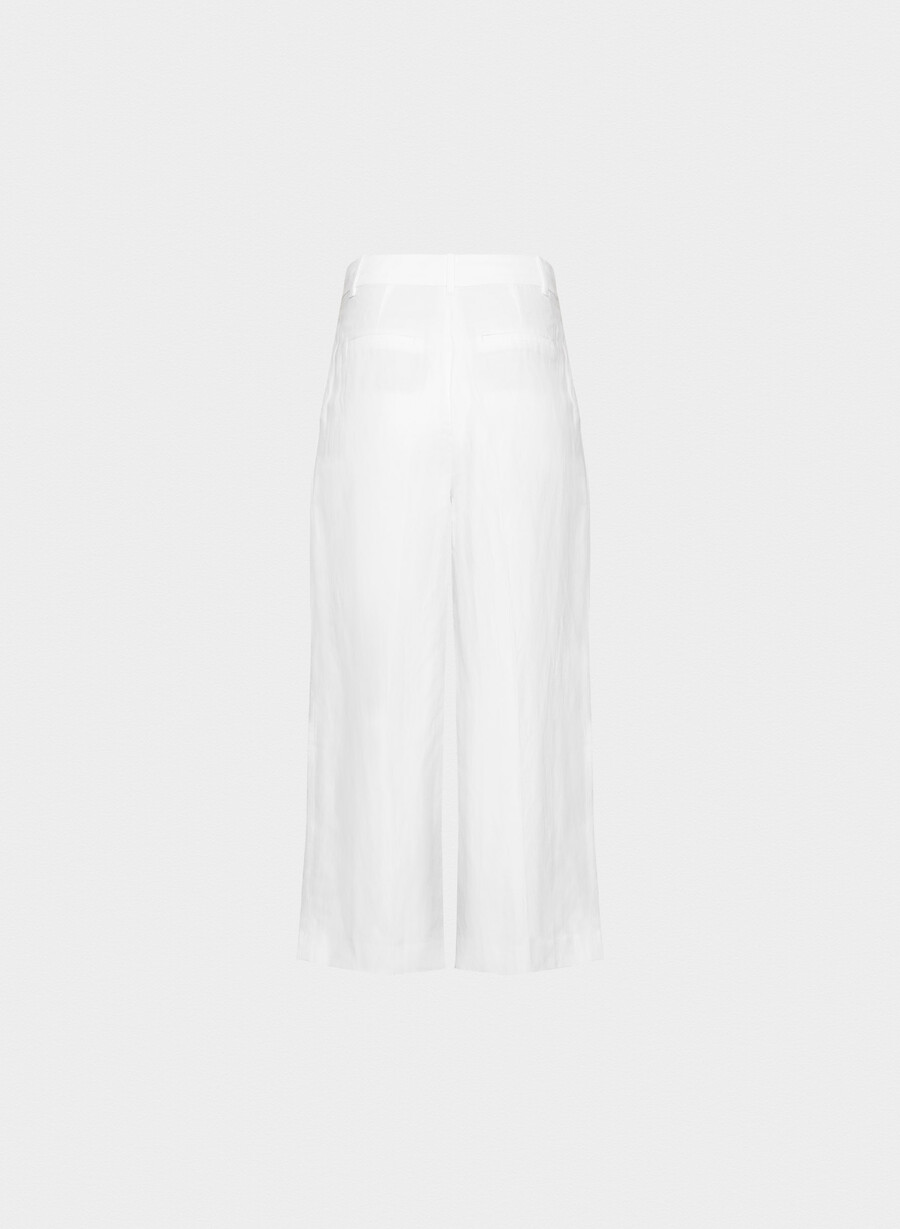 die effortless pant cropped - cruiselinen weiss