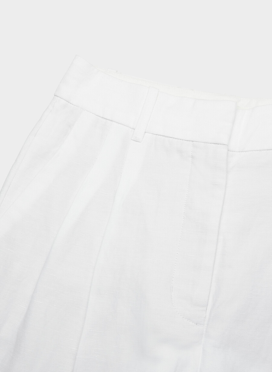 die effortless pant cropped - cruiselinen weiss