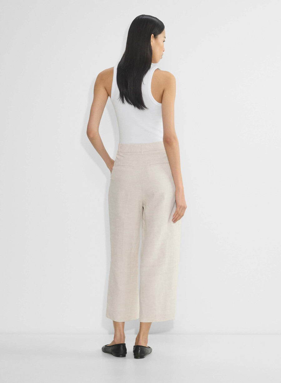 die effortless pant cropped - cruiselinen natural ecru