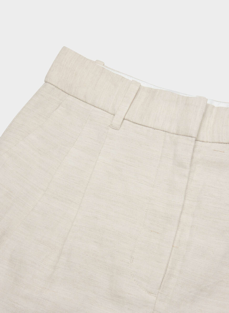 die effortless pant cropped - cruiselinen natural ecru