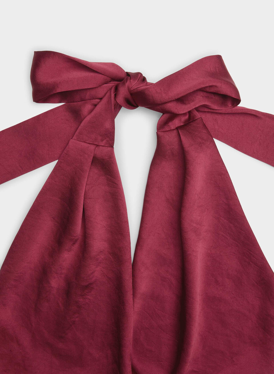 martini satin-halterbluse juicy rose
