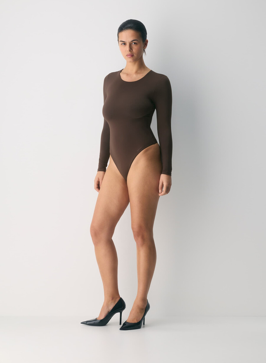 original contour prosperity crew bodysuit rich mocha brown