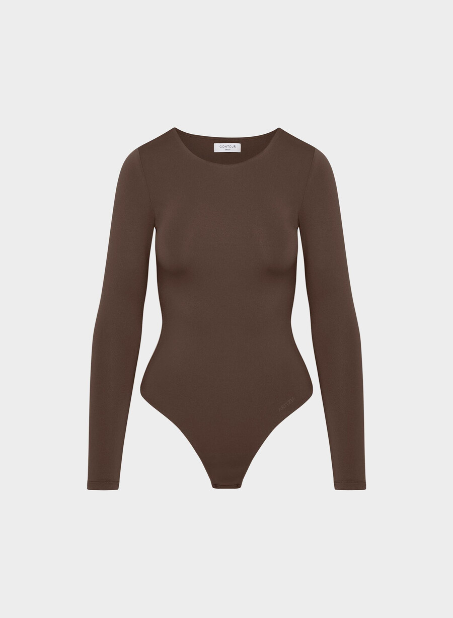 original contour prosperity crew bodysuit rich mocha brown