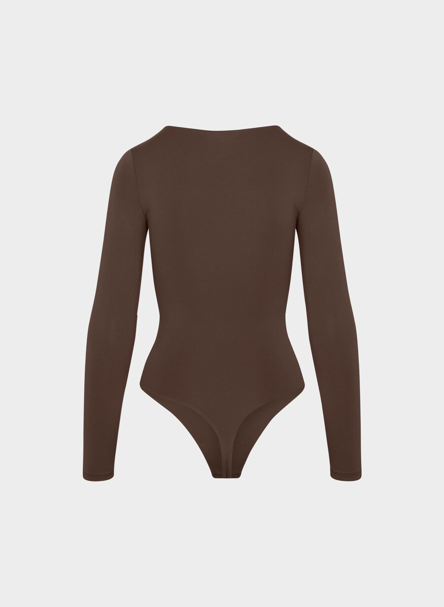 original contour prosperity crew bodysuit rich mocha brown