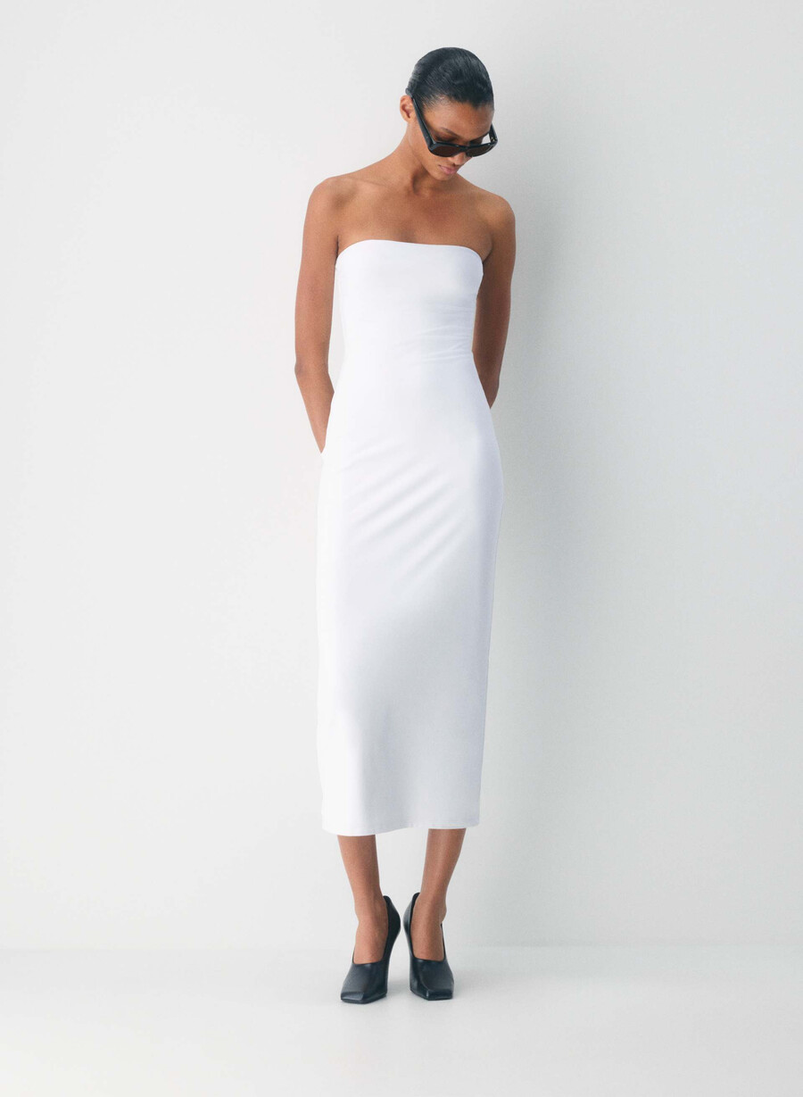 original contour enrapture maxi-schlauchkleid strahlend weiß