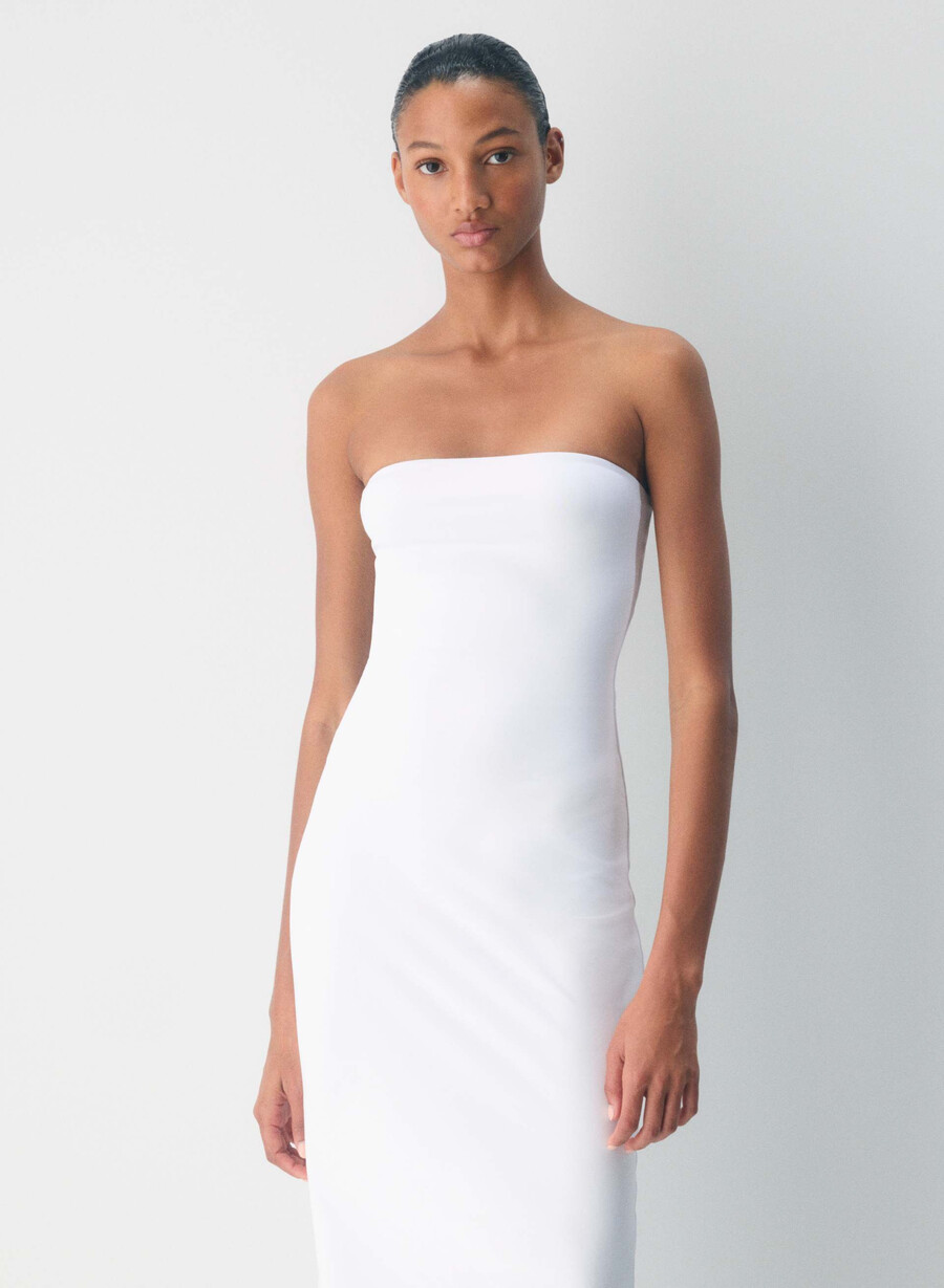 original contour enrapture maxi-schlauchkleid strahlend weiß