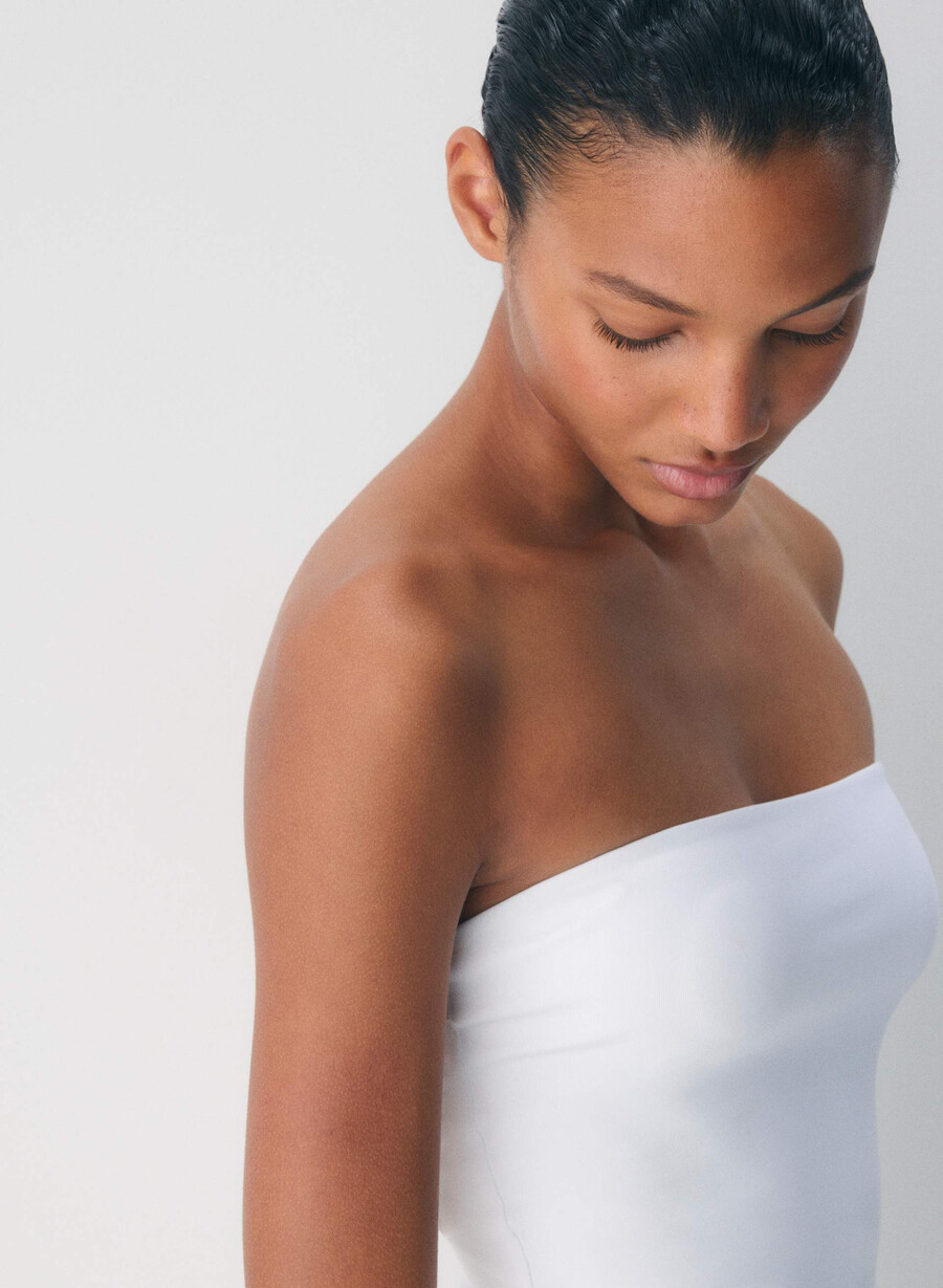original contour enrapture maxi-schlauchkleid strahlend weiß