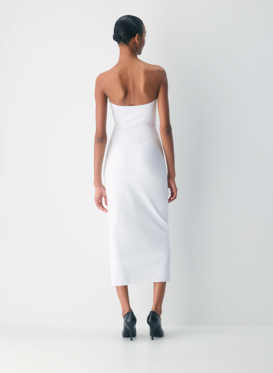 original contour enrapture maxi-schlauchkleid strahlend weiß