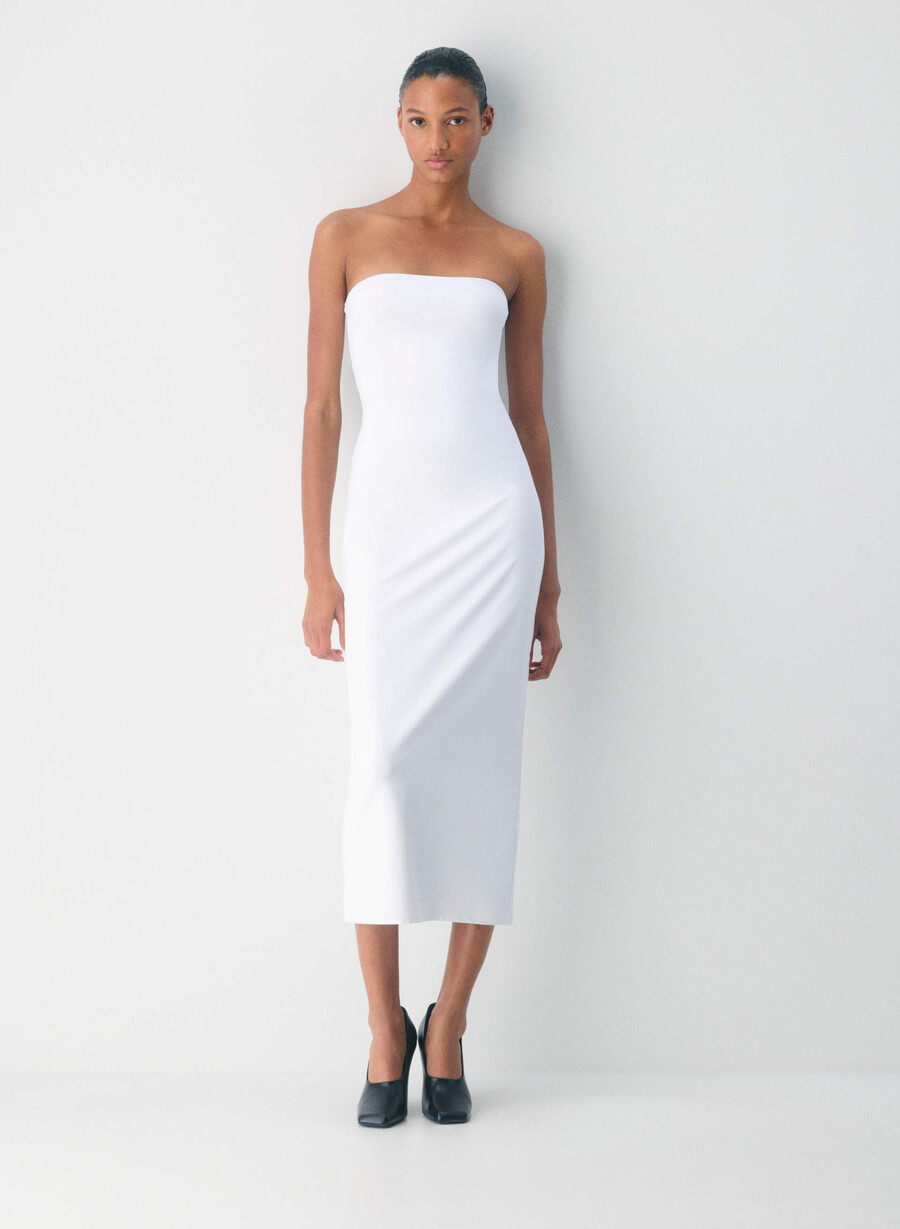 original contour enrapture maxi-schlauchkleid strahlend weiß